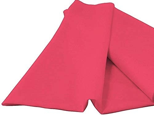 60" Wide 100% Polyester Spun Poplin Fabric (Fuchsia, 1 Yard)