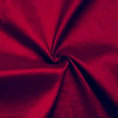 60" Wide Medium Weight Stretch Taffeta Fabric (Burgundy, 1 Yard )