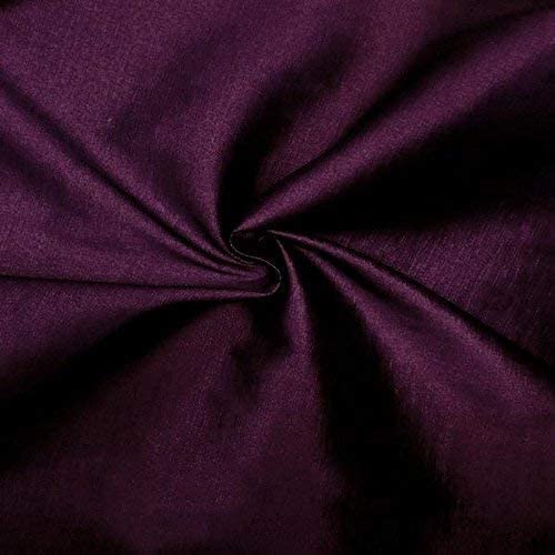 60" Wide Medium Weight Stretch Taffeta Fabric (Plum, 1 Yard)