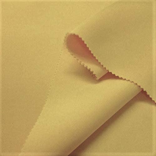 58/60" Wide 90% Polyester / 10% Spandex Neoprene Scuba Fabric (Light Yellow, 1 Yard)