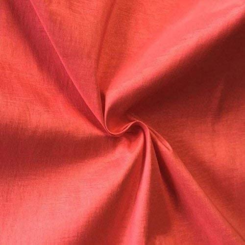 60" Wide Medium Weight Stretch Taffeta Fabric (Coral, 1 Yard )