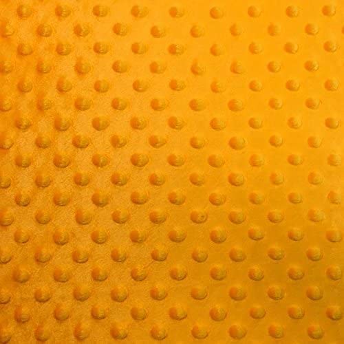 Minky Dimple Dot Soft Cuddle Fabric (Canary Yellow, 1 Yard)