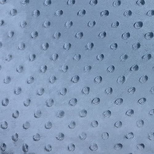 Minky Dimple Dot Soft Cuddle Fabric (Denim Blue, 1 Yard)