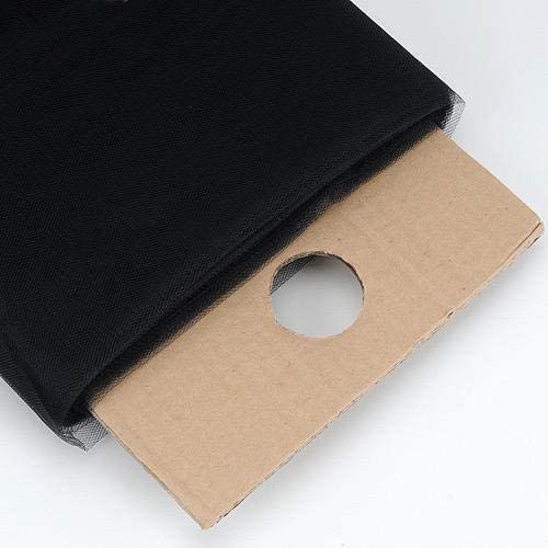 54" Wide by 40 Yards Long (120 Feet) Polyester Tulle Fabric Bolt, for Wedding and Decoration (Black, 54" Wide x 40 Yards)