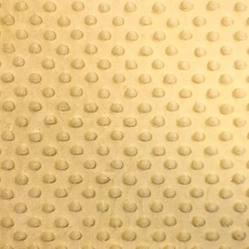 Minky Dimple Dot Soft Cuddle Fabric (Banana, 1 Yard)