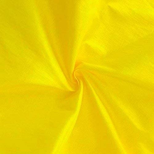 60" Wide Medium Weight Stretch Taffeta Fabric (Yellow, 1 Yard