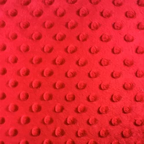 Minky Dimple Dot Soft Cuddle Fabric (Tomato, 1 Yard)
