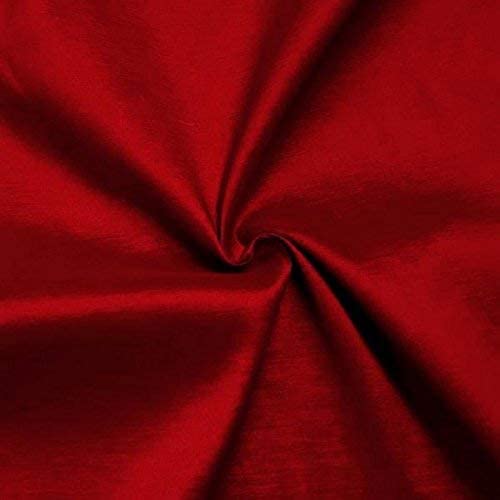 60" Wide Medium Weight Stretch Taffeta Fabric (Cherry, 1 Yard )