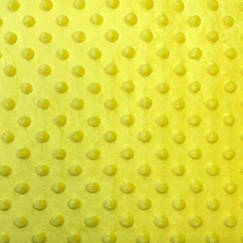 Minky Dimple Dot Soft Cuddle Fabric (Yellow, 1 Yard)