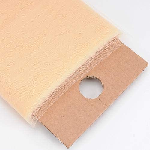 54" Wide by 40 Yards Long (120 Feet) Polyester Tulle Fabric Bolt, for Wedding and Decoration (Beige, 54" Wide x 40 Yards