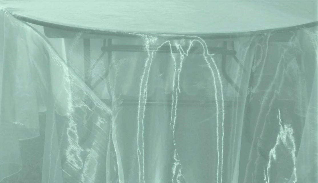 58/60" Wide Polyester Light Weight Sheer Mirror Organza Fabric (Mint 730, 1 Yard)