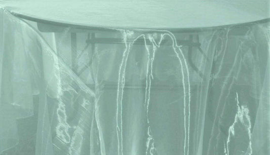 58/60" Wide Polyester Light Weight Sheer Mirror Organza Fabric (Mint 730, 1 Yard)
