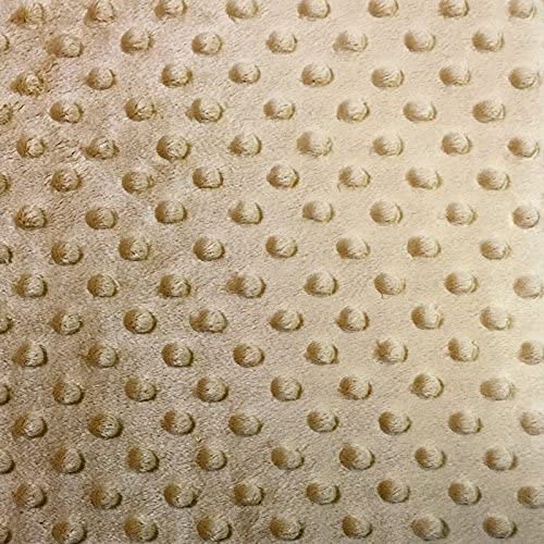Minky Dimple Dot Soft Cuddle Fabric (Camel, 1 Yard)
