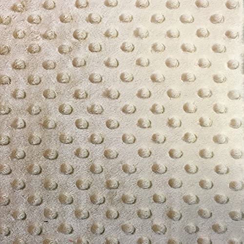 Minky Dimple Dot Soft Cuddle Fabric (Khaki, 1 Yard)