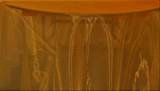 58/60" Wide Polyester Light Weight Sheer Mirror Organza Fabric (Dark Orange 447, 1 Yard)