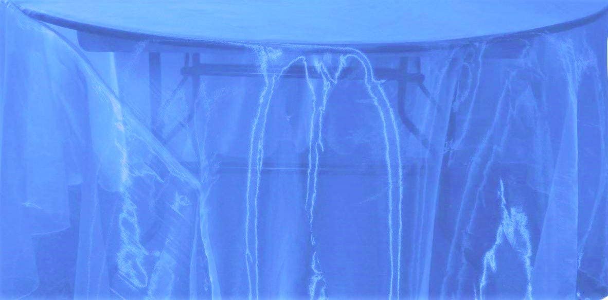 58/60" Wide Polyester Light Weight Sheer Mirror Organza Fabric (Light Royal Blue 952, 1 Yard)