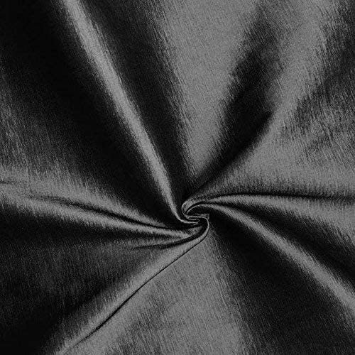 60" Wide Medium Weight Stretch Taffeta Fabric (Charcoal, 1 Yard )