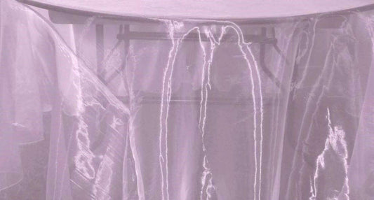 58/60" Wide Polyester Light Weight Sheer Mirror Organza Fabric (Lavender 1026, 1 Yard)