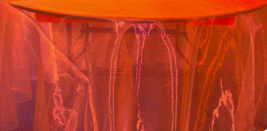 58/60" Wide Polyester Light Weight Sheer Mirror Organza Fabric (Red 626, 1 Yard)