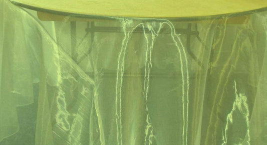 58/60" Wide Polyester Light Weight Sheer Mirror Organza Fabric (Lime 726, 1 Yard)