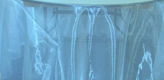 58/60" Wide Polyester Light Weight Sheer Mirror Organza Fabric (Aqua 927, 1 Yard)