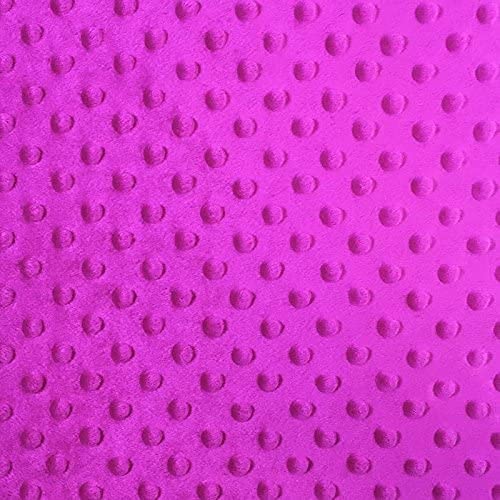 Minky Dimple Dot Soft Cuddle Fabric (Fuchsia, 1 Yard)