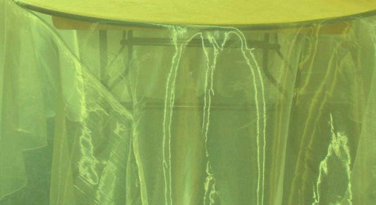 58/60" Wide Polyester Light Weight Sheer Mirror Organza Fabric (Avocado 752, 1 Yard)