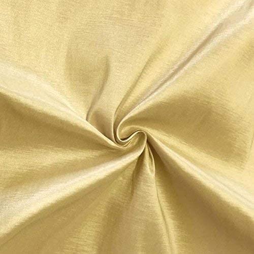 60" Wide Medium Weight Stretch Taffeta Fabric (Champagne, 1 Yard )