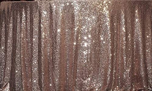 50" Wide Mini Glitz Disc Sequins Fabric (Dusty Rose, 1 Yard)