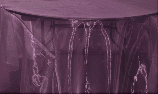 58/60" Wide Polyester Light Weight Sheer Mirror Organza Fabric (Plum 1034, 1 Yard)