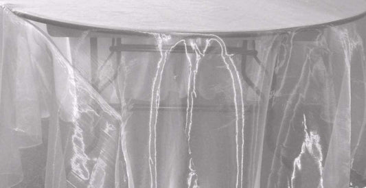 58/60" Wide Polyester Light Weight Sheer Mirror Organza Fabric (Silver 1126, 1 Yard)