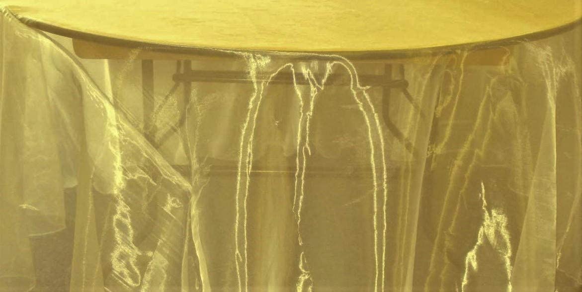 58/60" Wide Polyester Light Weight Sheer Mirror Organza Fabric (Yellow 426, 1 Yard)