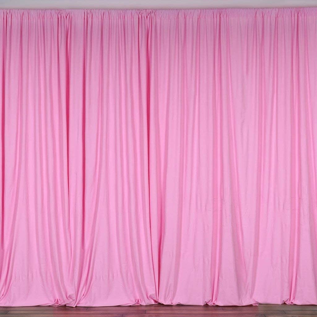 Polyester Backdrop Drape Curtain Panel - (Light Pink,