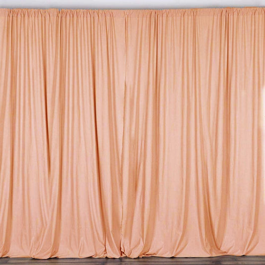 Polyester Backdrop Drape Curtain Panel - (Peach,