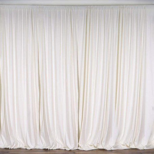 Polyester Backdrop Drape Curtain Panel - (Ivory,