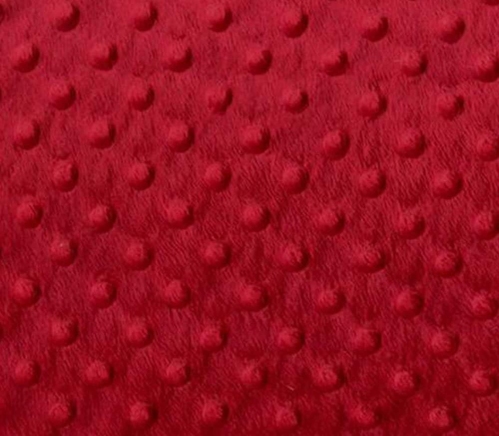 Minky Dimple Dot Soft Cuddle Fabric (Red, 1 Yard)