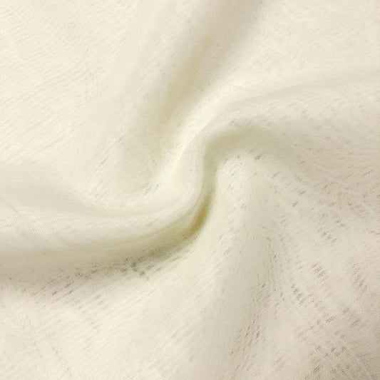 Sheer Voile Chiffon Fabric Draping Panels | Voile Fabric - 120" Wide | Use for Backdrop Curtain 10 Feet Wide. (Dark Ivory, By The Yard Folded)