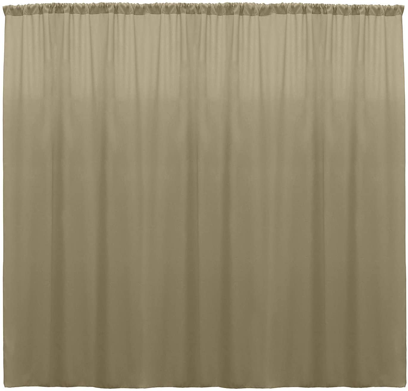 Polyester Backdrop Drape Curtain Panel - (Taupe,