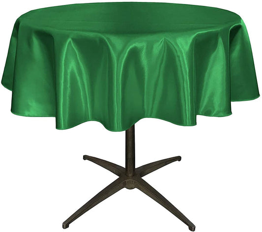 Bridal Satin Table Overlay, for Small Coffee Table (Emerald Green,