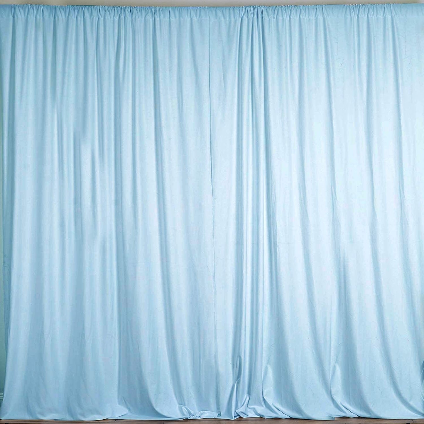 Polyester Backdrop Drape Curtain Panel - (Light Blue,