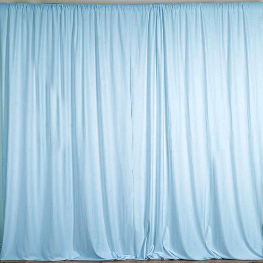 Polyester Backdrop Drape Curtain Panel - (Light Blue,