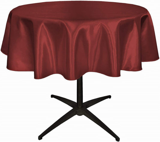 Bridal Satin Table Overlay, for Small Coffee Table (Burgundy,