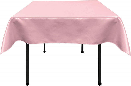 Polyester Bridal Satin Table Tablecloth (Pink,