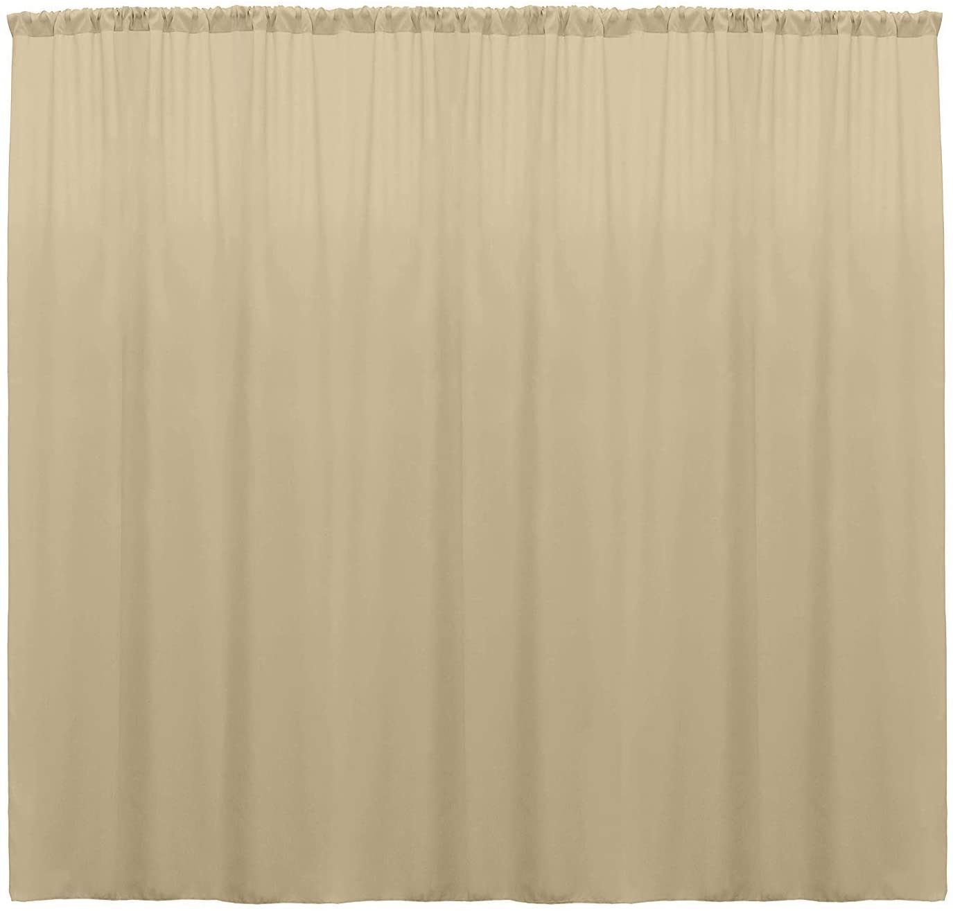 Polyester Backdrop Drape Curtain Panel - (Beige,