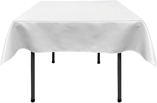 Polyester Bridal Satin Table Tablecloth (White,