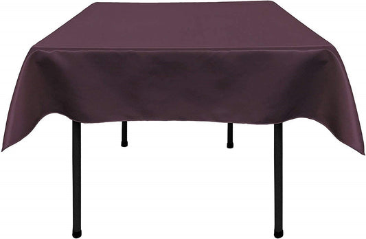 Polyester Bridal Satin Table Tablecloth (Eggplant,
