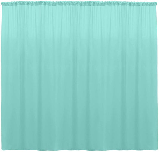Polyester Backdrop Drape Curtain Panel - (Aqua Green,