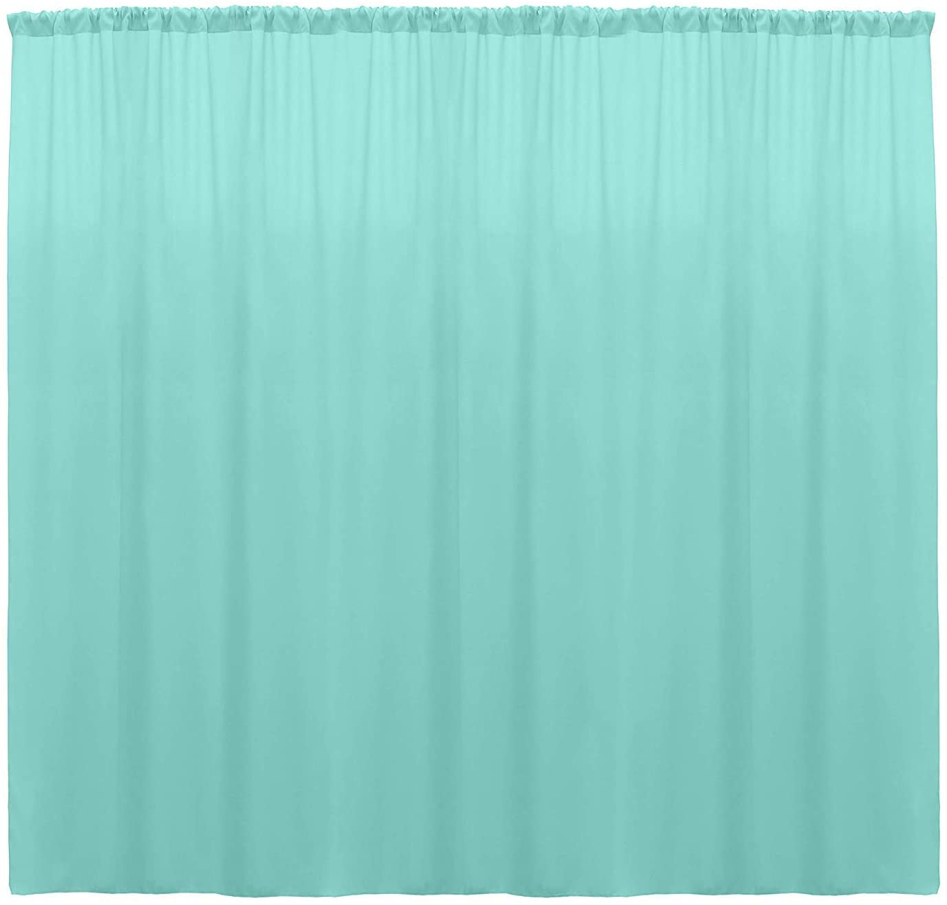 Polyester Backdrop Drape Curtain Panel - (Aqua Green,