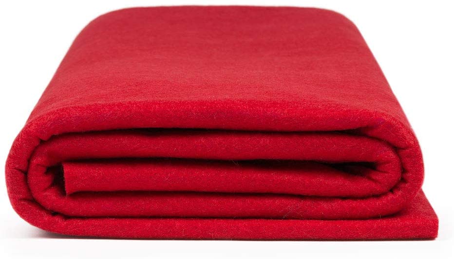 Craft Felt by The Yard 72" Wide X 1 YD Long - Red