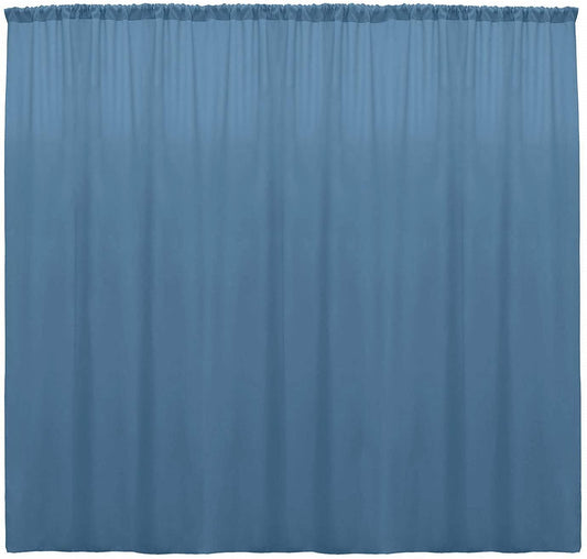 Polyester Backdrop Drape Curtain Panel - (Steel Blue,